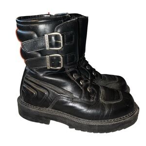Harley Davidson Black Leather Motorcycle boots 11